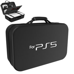 Borsa da trasporto per console Playstation 5, controller DualSense, cavi e accessori - Nero blu